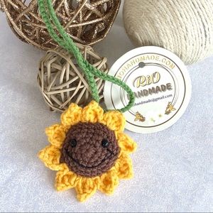 Car Accessories- Amigurumi Sunflower Car Hanging
